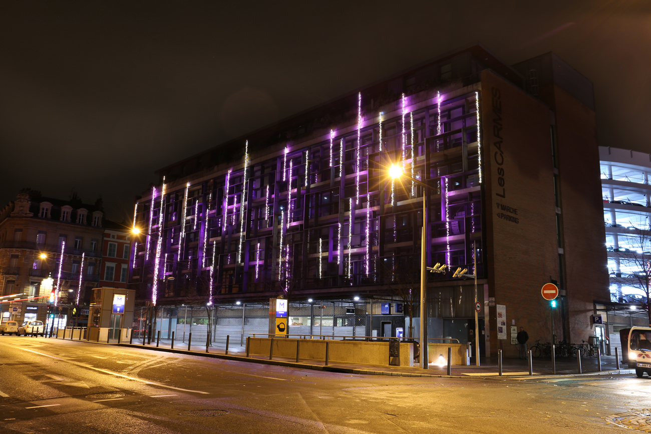 conception lumière du marché des Carmes à Toulouse