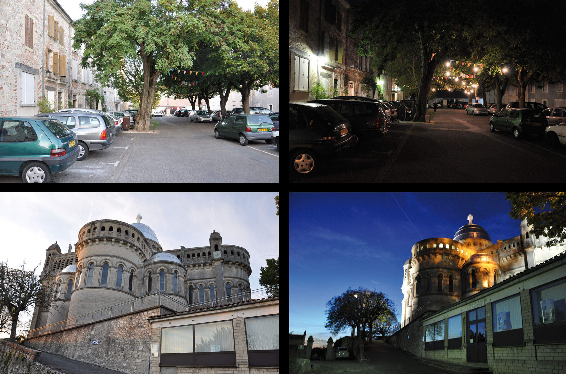 compararison photos jour et nuit penne d'agenais