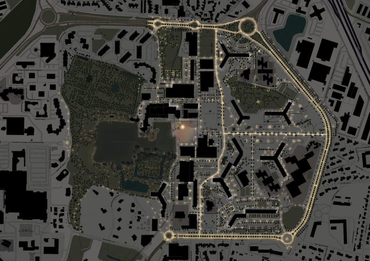 cartographie nuit du quartier de la reynerie a toulouse