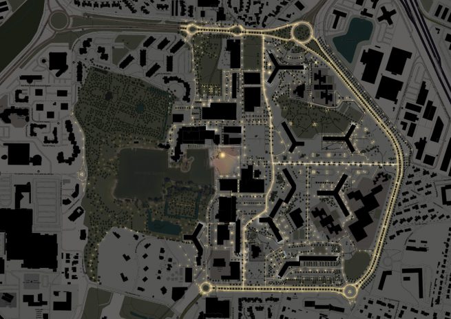 cartographie nuit du quartier de la reynerie a toulouse