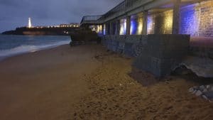 illustration de réalisation de mise en lumière littoral biarritz