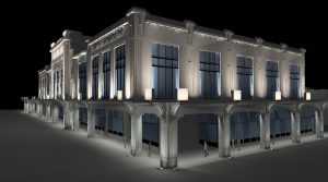 modèle 3D dialux pour la conception lumière du casino de Biarritz