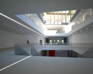 vue 3D d'un batiment avec lumiere naturelle