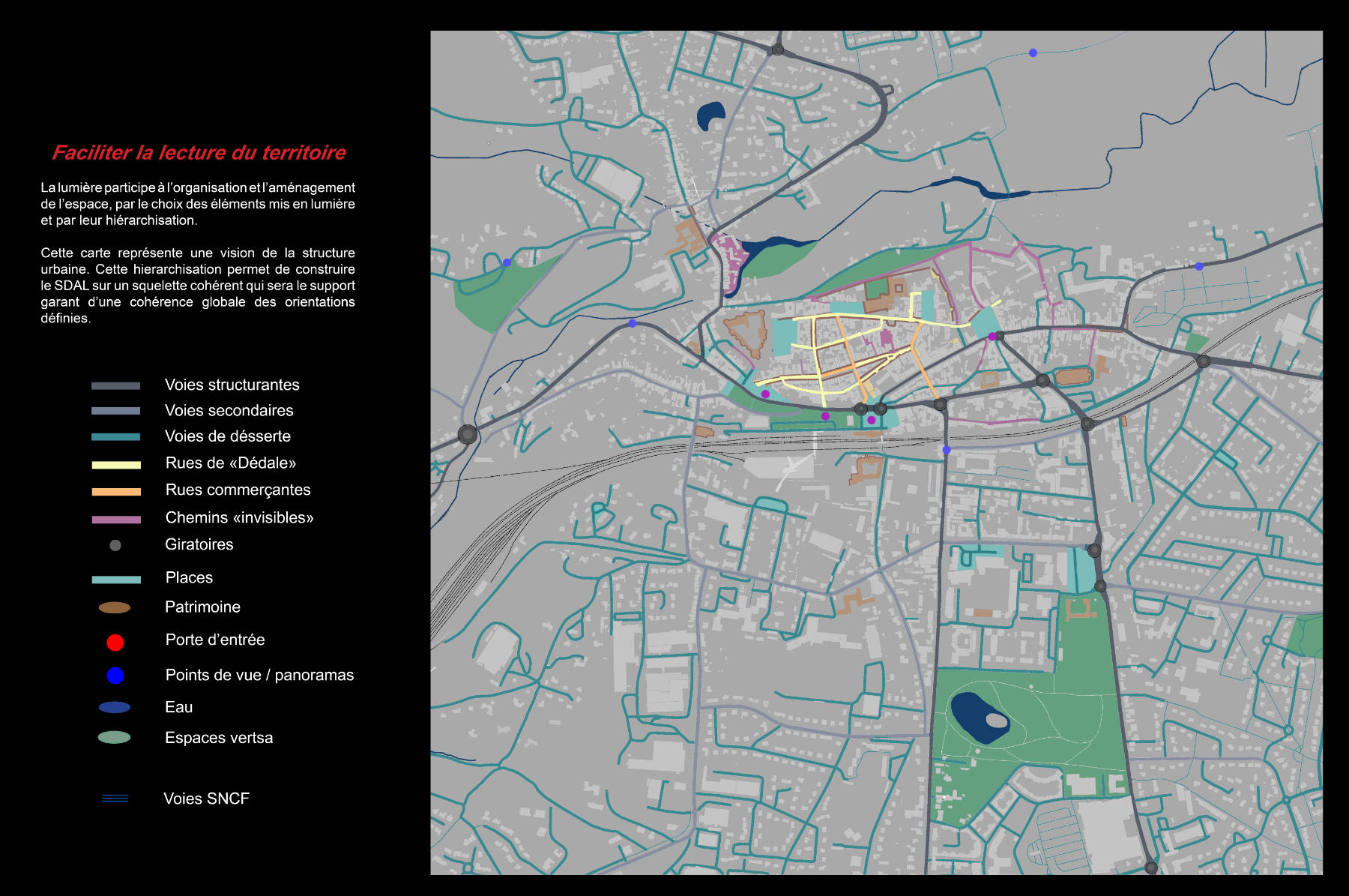 hierarchisation cartographique d'une ville