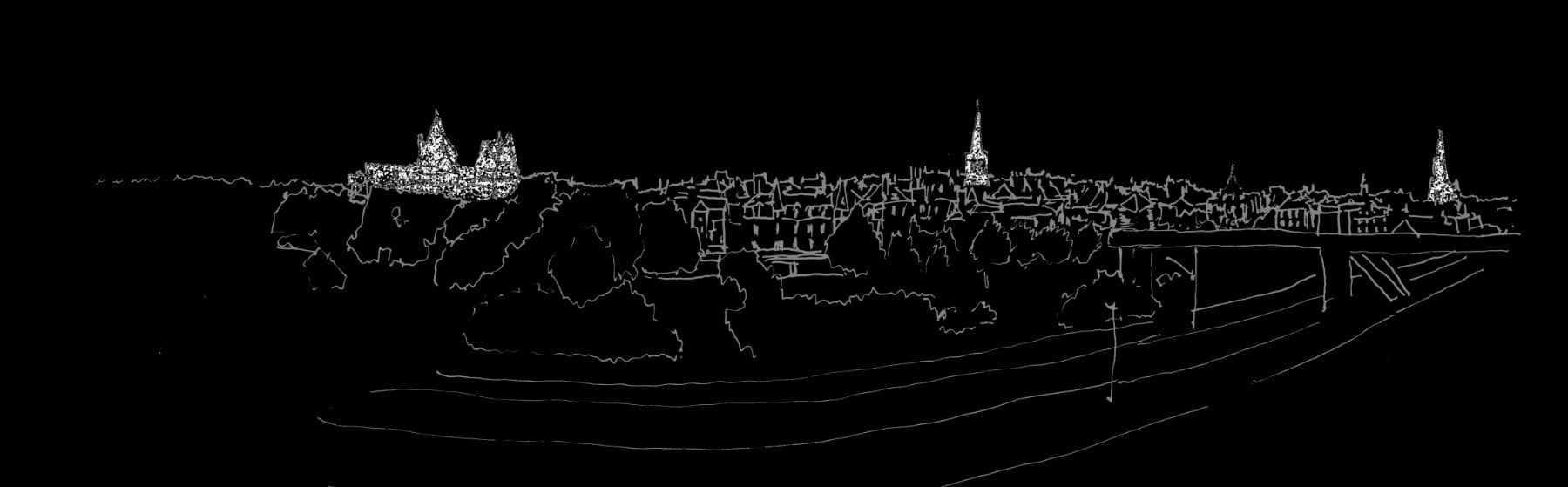 vitré skyline night linghting