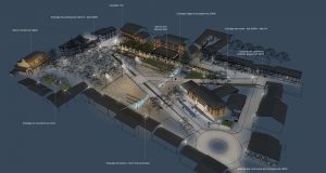 croquis de la place de la république de bruguières