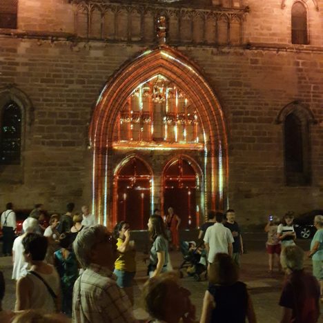 inauguration lumière mapping vidéo cathédrale de cahors