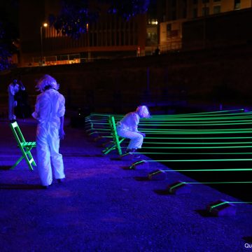 performance live sur une écluse