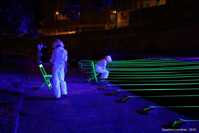 performance live sur une écluse