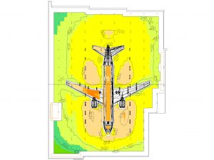 résultats fausses couleurs d'une étude photométrique airbus