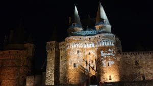 projection d'image gobo sur chateau