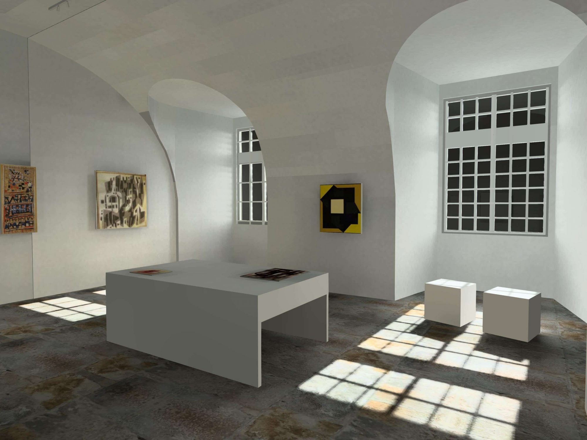 modelisation 3D d'une piece de musée dans dialux evo