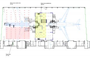 étude d'éclairage d'un hall d'avion