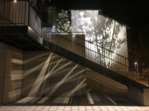 projections lumières sur escaliers à decazeville