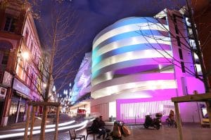 lumieres de Noel sur le parking Victor Hugo à Toulouse