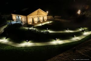 Projet de mise en lumière du café vélo et du pont canal à Agen . Eclairage des façades et de l'amorce du pont