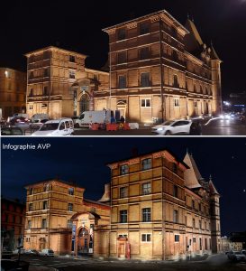 infographie lumière comparatif éclairage architectural