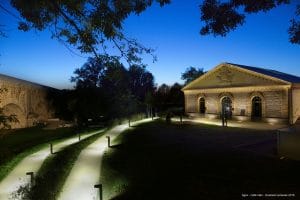 Mise en lumière Agen café Vélo et amorce du pont canal