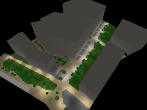 simulation lumière sur la promenade des forges à bordeaux armagnac