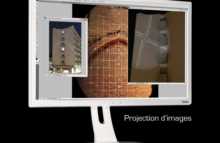 études et déformations projection d'images gobo lumière