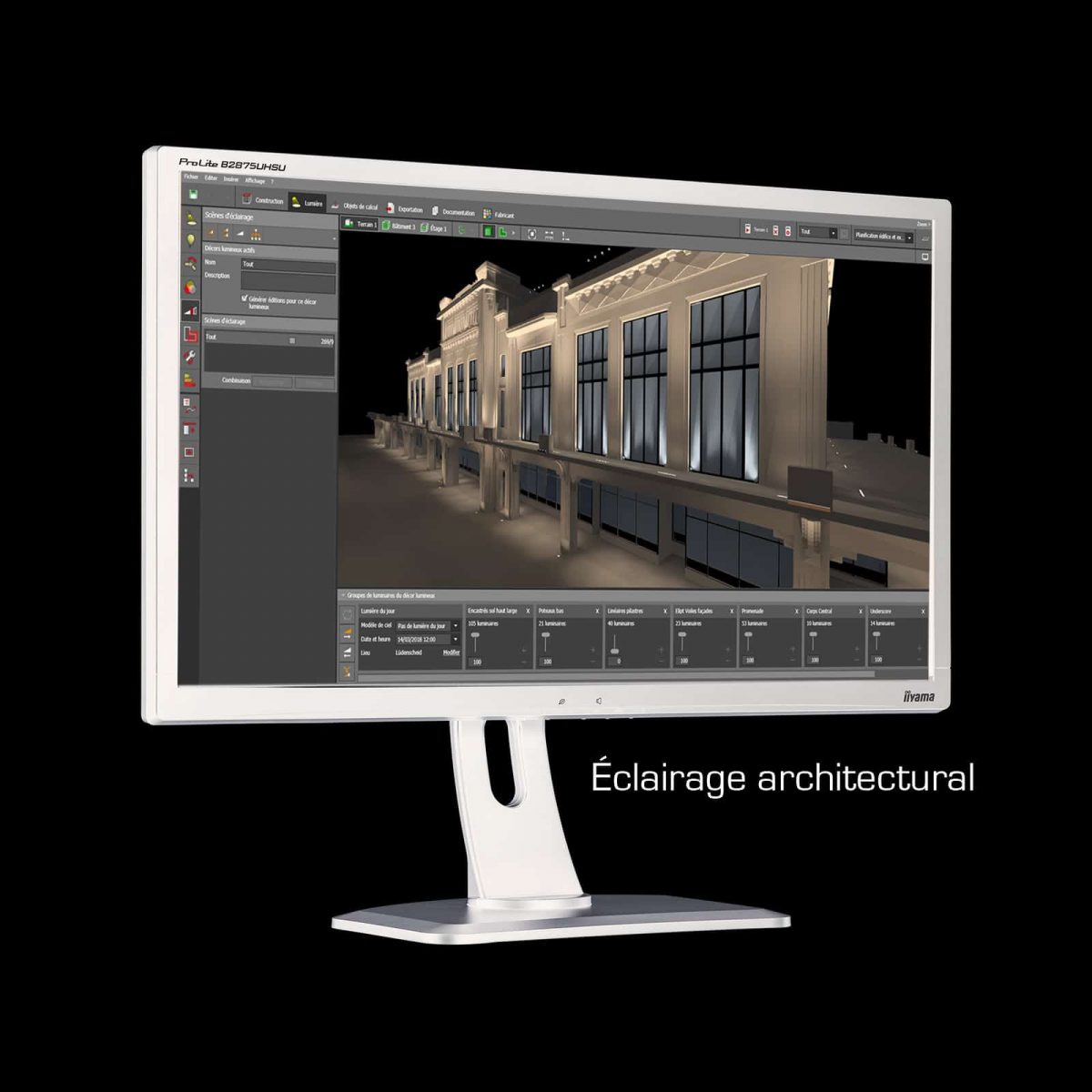 étude d'éclairage architectural