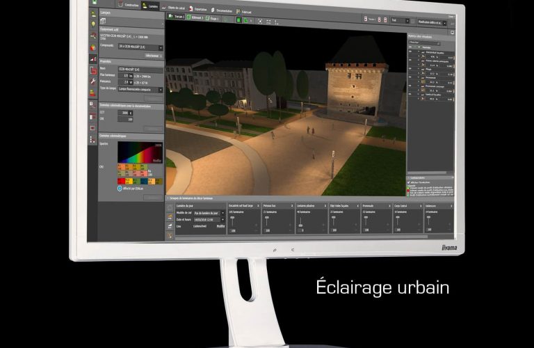 étude d'éclairage en espaces publics