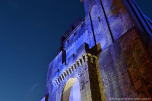 éclairage dune facade d'une abattiale