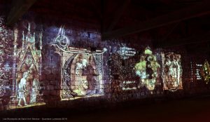 projection d'image lumière sur un mur