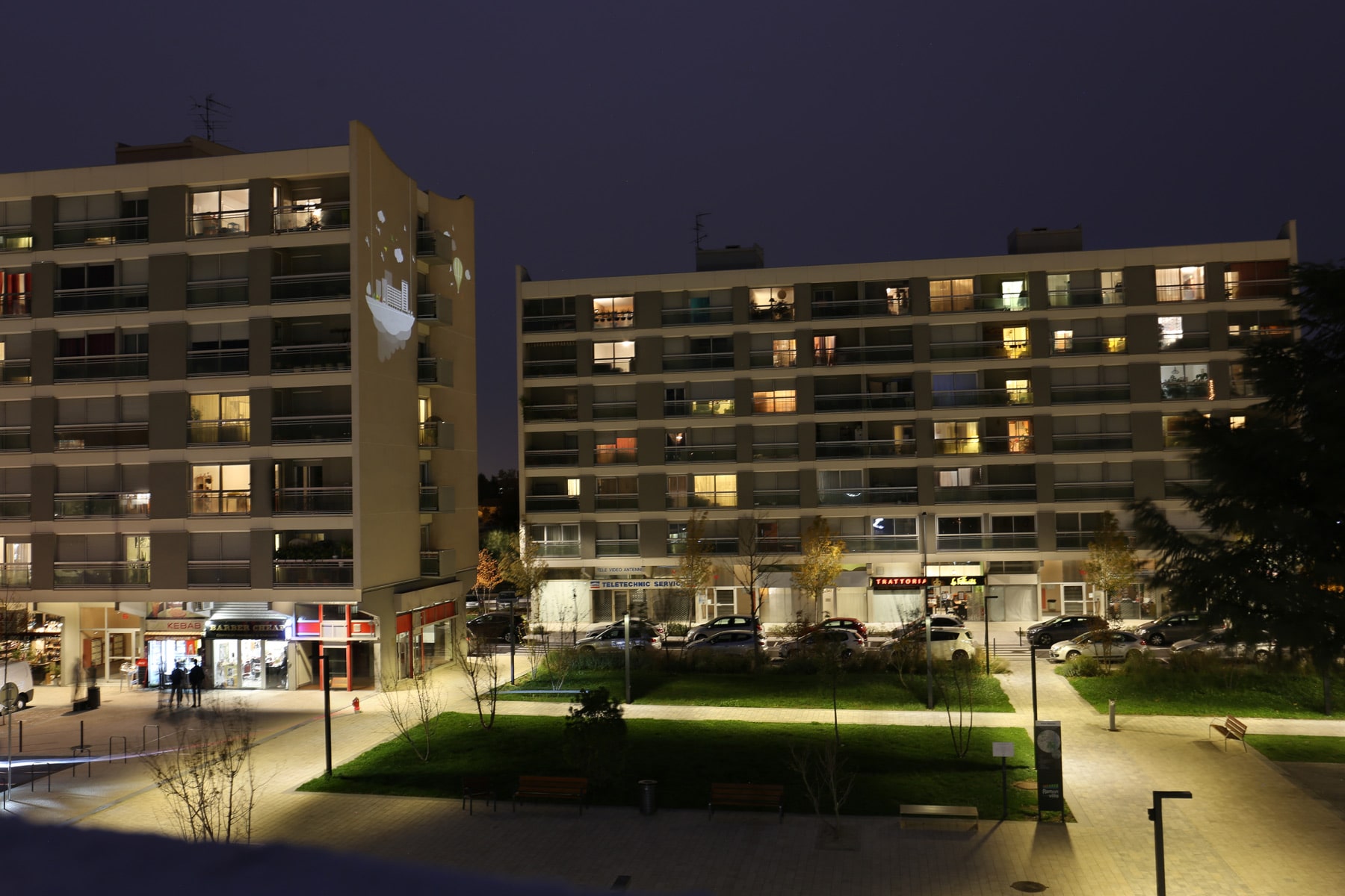 éclairage de la place Marnac à Ramonville