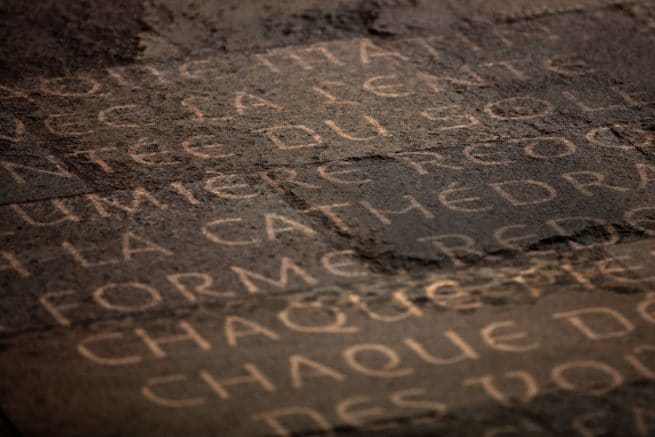 projection gobo au sol