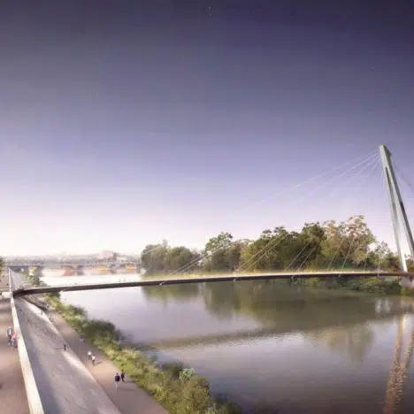 vue de la future passerelle rapas à toulouse
