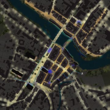 plan masse nuit d'espalion en aveyron