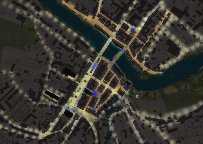 plan masse nuit d'espalion en aveyron