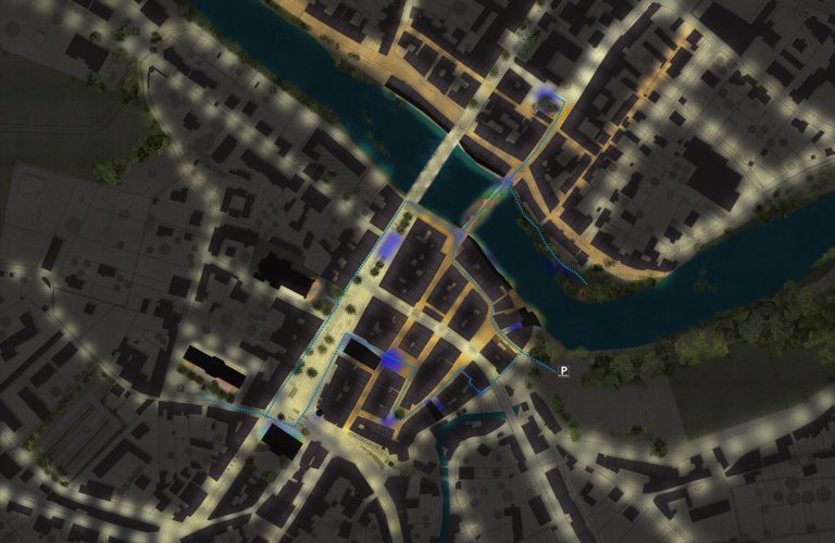 plan masse nuit d'espalion en aveyron