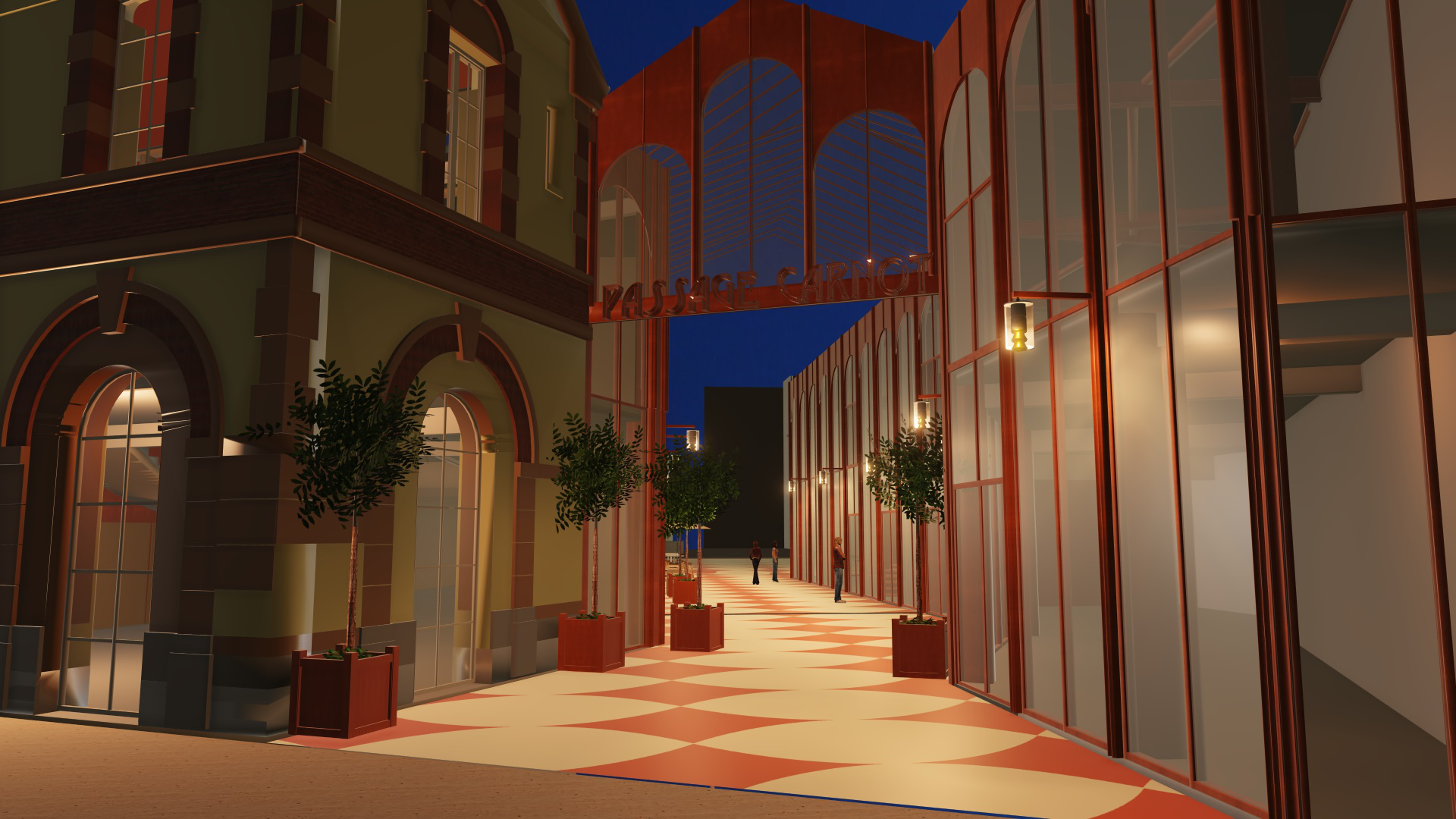 3D lumière du passage carnot a pau sous pconplanner