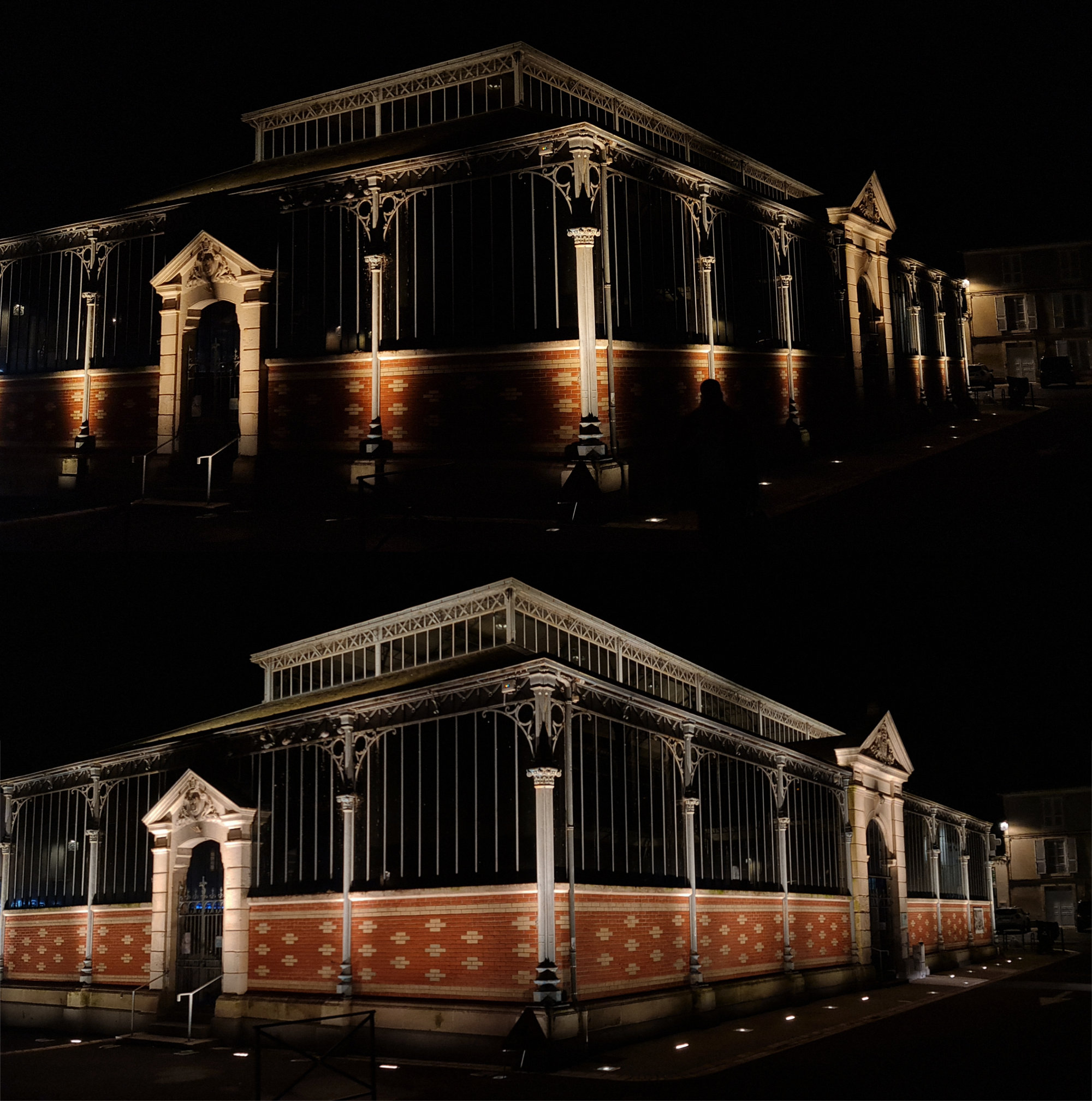 Eclairage halle Melle avec éclairage doux et chaud variable