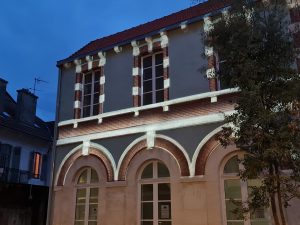 projection d'images lumière sur une façade