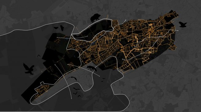 cartographie lumière de la trame noire de pessac à bordeaux