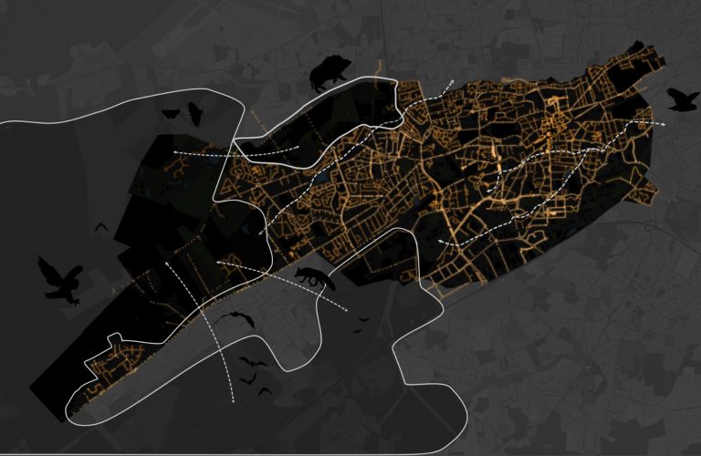 cartographie lumière de la trame noire de pessac à bordeaux