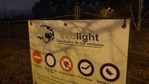 panneau de sensibilisation écolight de nuit