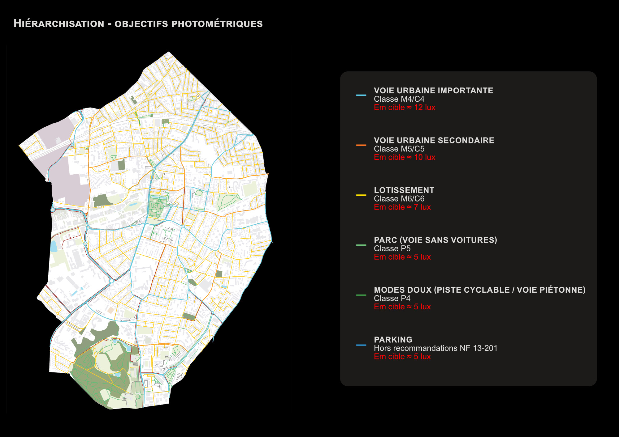 carte de hiérarchisation de voirie pour un SDAL SDAN